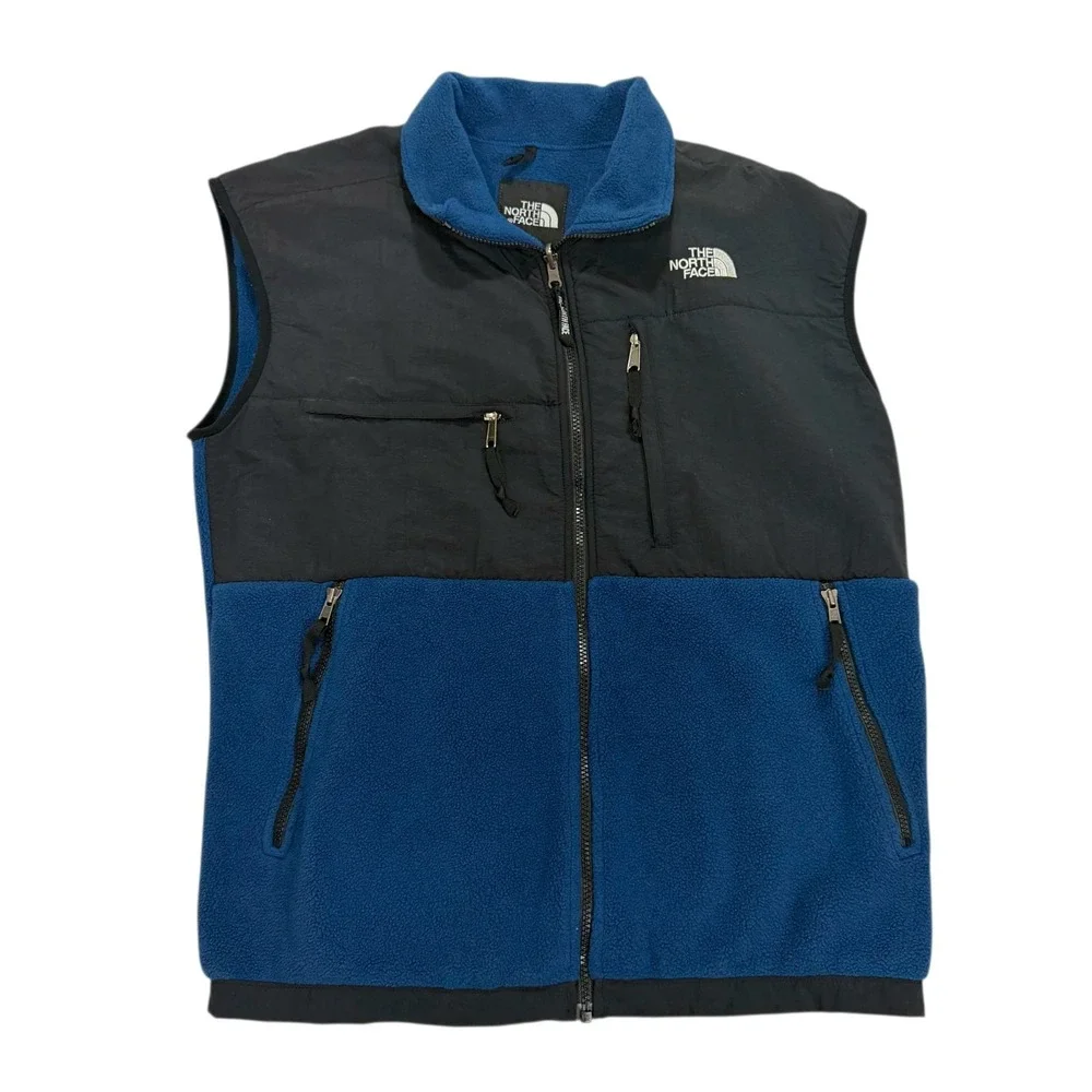 Vintage 90s The‎ North Face Denali Fleece Blue Full Zip Outdoor Vest Mens Size L